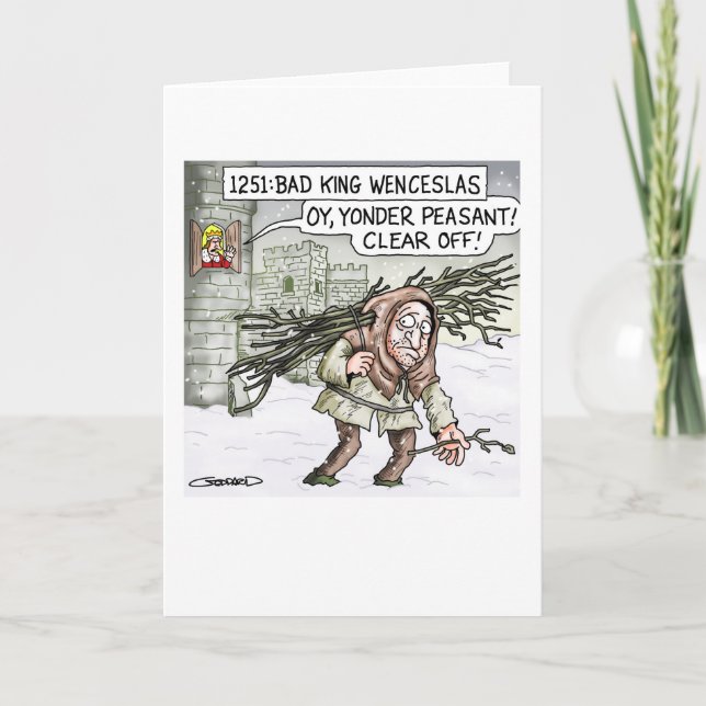 Dåligakung Wenceslas Helgkort (Framsida)