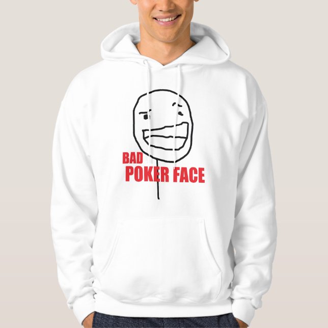 Dåligapokeransikte Hoodie (Framsida)