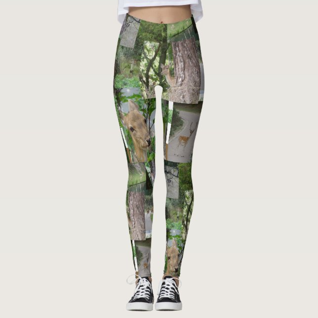 Dåligrådjur mönster leggings (Framsida)