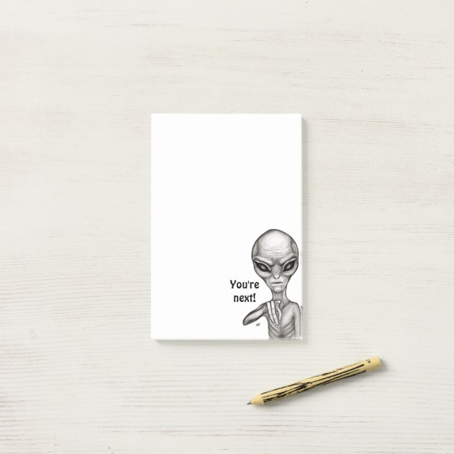 Dåligt Alien, du är nästa! Anmärkningar Post-it Block (På skrivbordet)