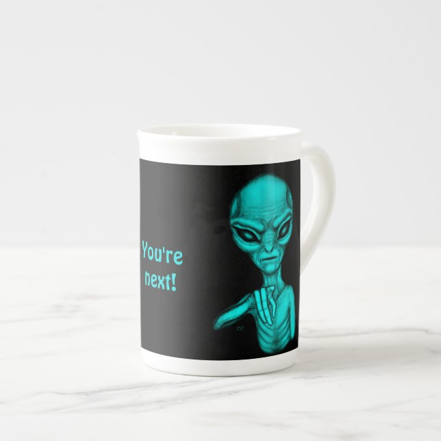 Dåligt Alien, du är nästa! Benporslin Mugg (Framsida höger)