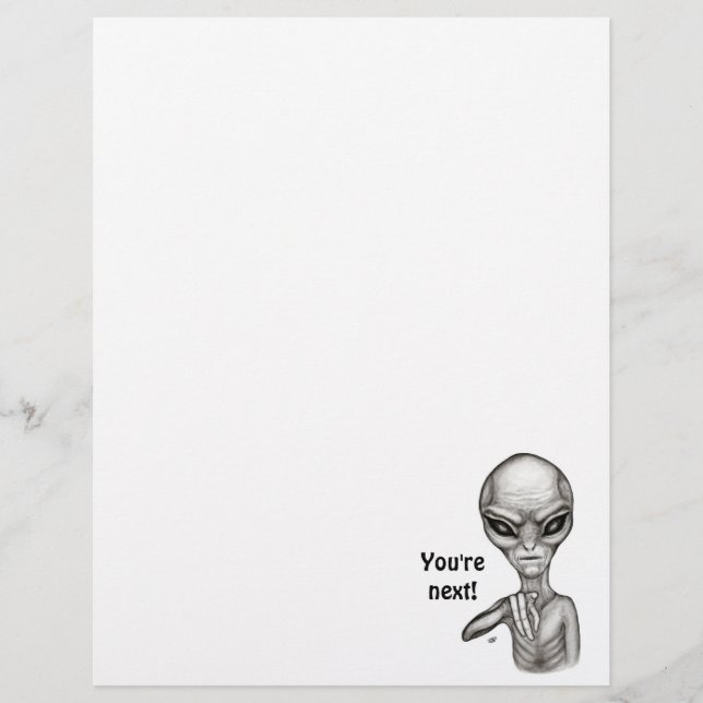 Dåligt Alien, du är nästa! Brevhuvud (Framsida)