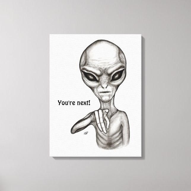 Dåligt Alien, du är nästa! Canvastryck (Framsida)