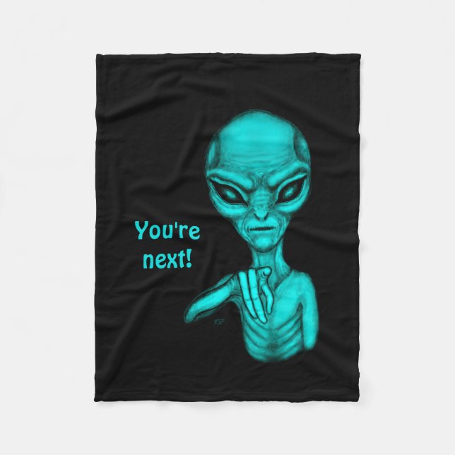 Dåligt Alien, du är nästa! Fleecefilt (Framsidan)