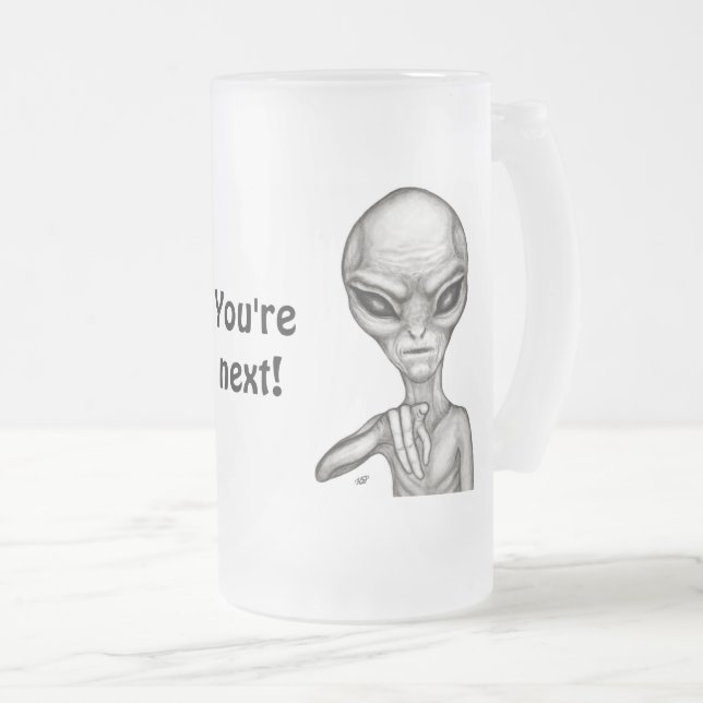Dåligt Alien, du är nästa! Frostat Ölglas (Framsida höger)