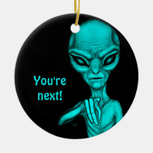 Dåligt Alien, du är nästa! Julgransprydnad Keramik