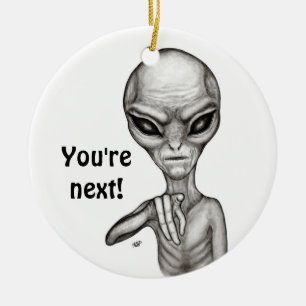Dåligt Alien, du är nästa! Julgransprydnad Keramik