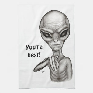 Dåligt Alien, du är nästa! Kökshandduk