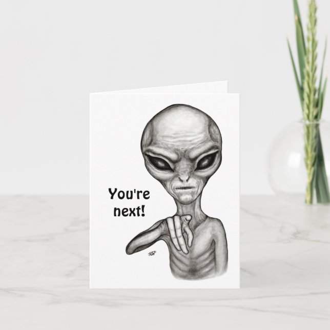 Dåligt Alien, du är nästa! Kort (Framsida)