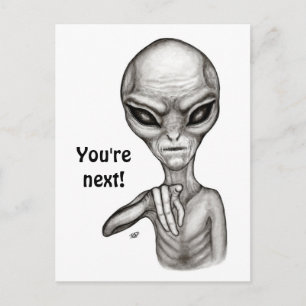 Dåligt Alien, du är nästa! Vykort