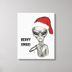 Dåligt Alien, tungt Julafton! Canvastryck