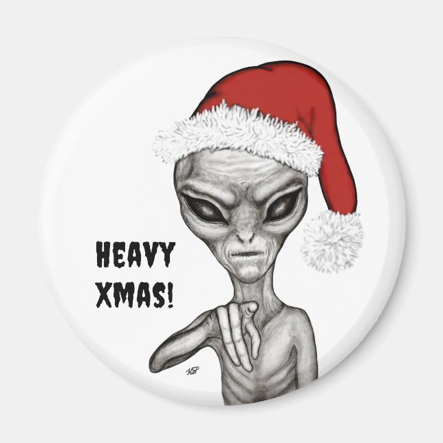Dåligt Alien, tungt Julafton! Magnet (Framsidan)