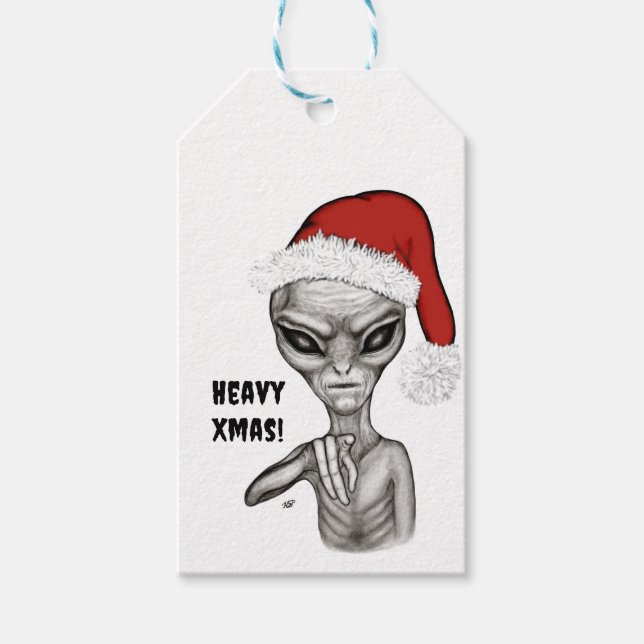 Dåligt Alien, tungt Julafton! Presentetikett (Framsidan)