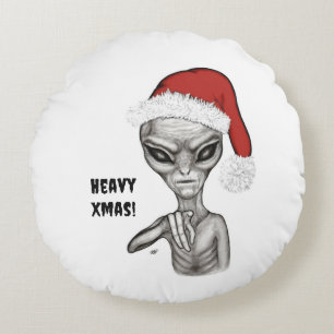 Dåligt Alien, tungt Julafton! Rund Kudde