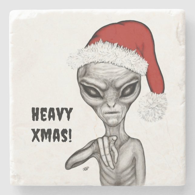 Dåligt Alien, tungt Julafton! Stenunderlägg (Framsidan)