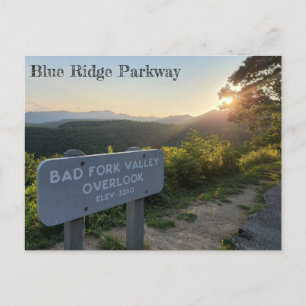 Dåligt Fork Valley Overlook på Sunset Vykort