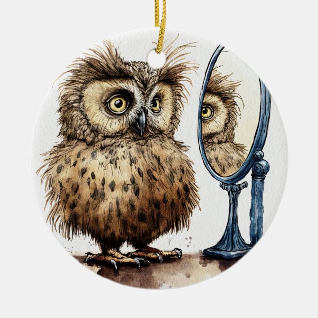 Dåligt Hair Day Ceramic Ornament (Framsidan)