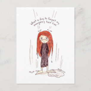 Dåligt Hair Day-vykort Vykort