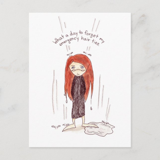 Dåligt Hair Day-vykort Vykort (Framsida)