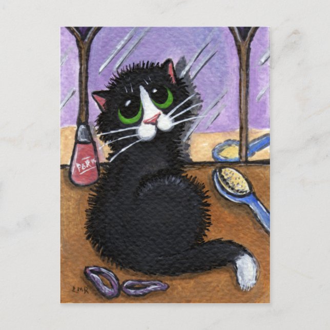 Dåligt Hair Day-vykort Vykort (Framsida)