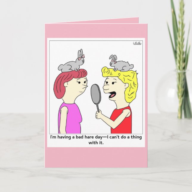 Dåligt hår - Dålig vinterdag Kort (Framsida)