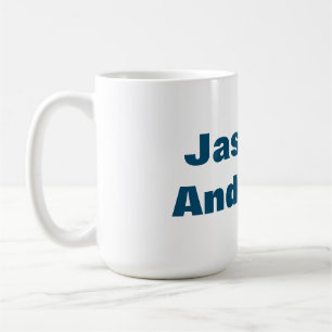 Dåligt modernt, minimalistiskt havsblått Färg Kaffemugg
