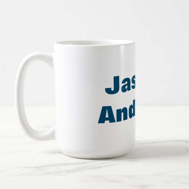 Dåligt modernt, minimalistiskt havsblått Färg Kaffemugg (Vänster)
