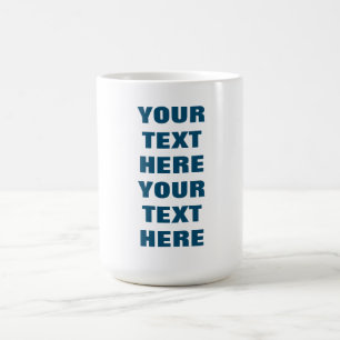 Dåligt modernt, minimalistiskt havsblått Färg Kaffemugg