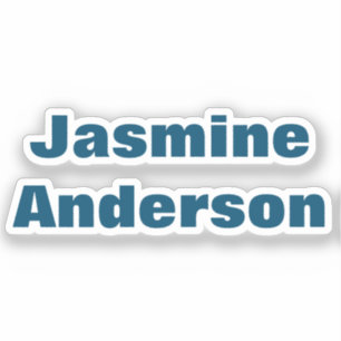 Dåligt modernt, minimalistiskt havsblått Färg Klistermärken