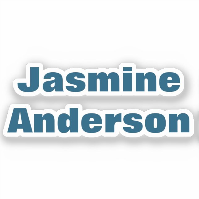 Dåligt modernt, minimalistiskt havsblått Färg Klistermärken (Framsida)