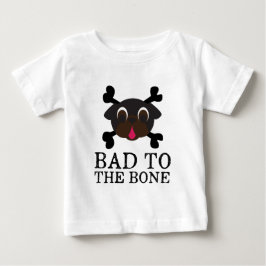 Dåligt mot Bone Black Pug Bodykosten med Tutu Tee Shirt
