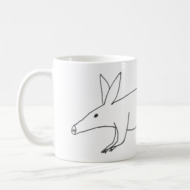 Dåligt ritad Aardvark Mugg (Vänster)