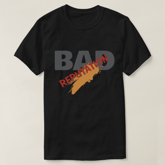 Dåligt rykte / minimalistisk modern enkelhet  t shirt (Design framsida)