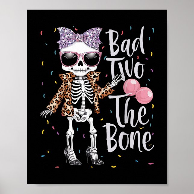 Dåligt två ben 2:a födelsedagsflickan Halloween Le Poster (Framsidan)