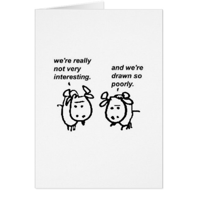 Dåligt utdragna getter hälsningskort (Framsidan)