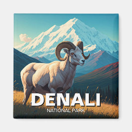 Dall Sheep in Denali Nationalpark Alaska Magnet