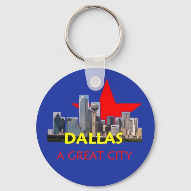 DALLAS A Underbar City Keychain Nyckelring (Framsida)