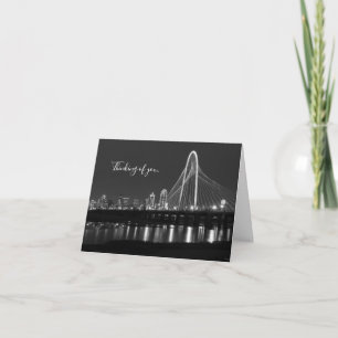Dallas Bridge-vy för ditt kort med gråskaletänkand