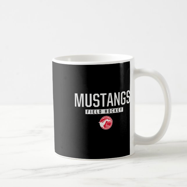 Dallas Center-grimes Mustangs Logotyp Landhockey H Kaffemugg (Höger)