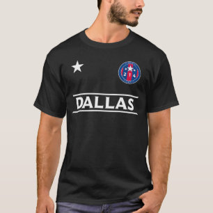 Dallas City 214 Round Badge med Stars - Texas Des T Shirt