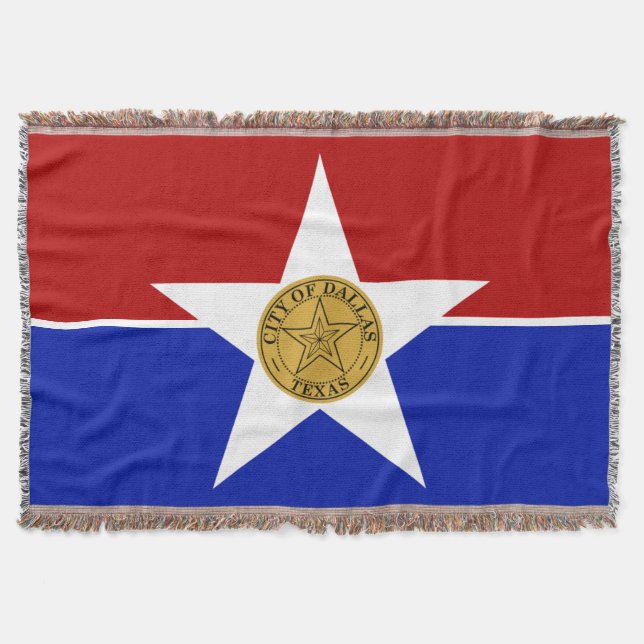 Dallas city flagga filt (Framsidan)