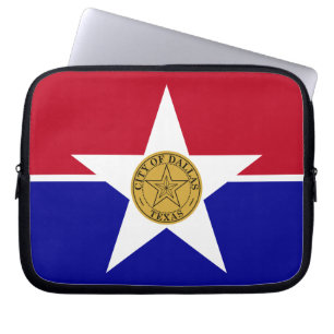 Dallas City Flagga Laptop sleeve