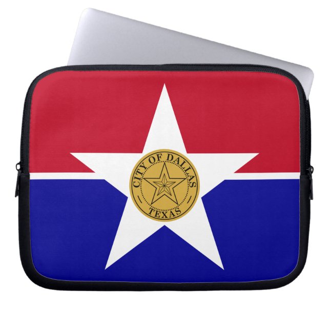 Dallas City Flagga Laptop sleeve (Framsidan)