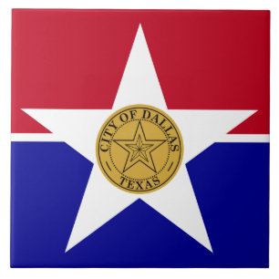Dallas City Flagga Tile Kakelplatta
