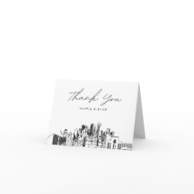 Dallas City Skyline Sketch Blank - tackkort