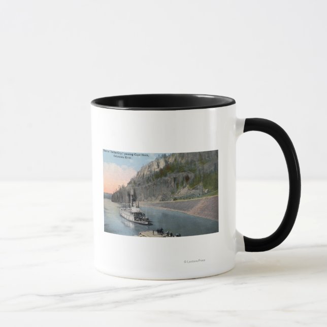 Dallas City Steamer på Columbia River Mugg (Höger)