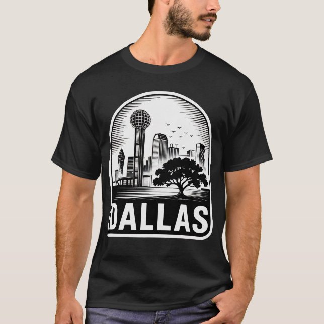Dallas City Texas USA T Shirt (Framsida)