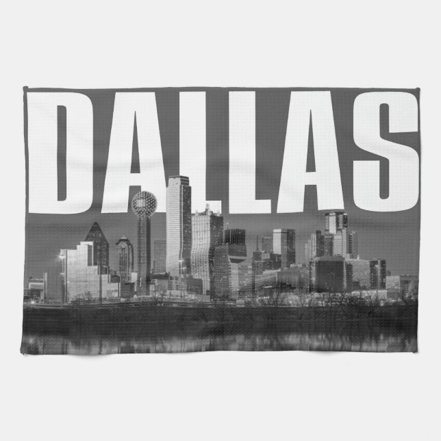 Dallas Cityscape Kökshandduk (Horisontell)