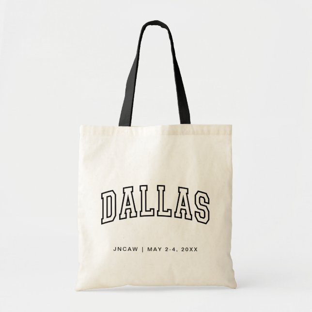 Dallas Conference Welcome Bag Trade Show Tote Tygkasse (Framsidan)