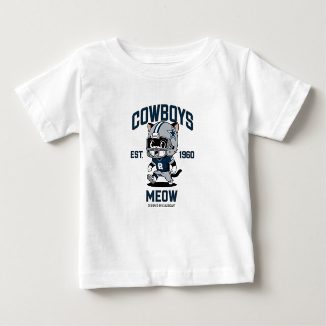 Dallas Cowboys Söta Kattunge Fotbollsspelare T Shirt (Framsida)